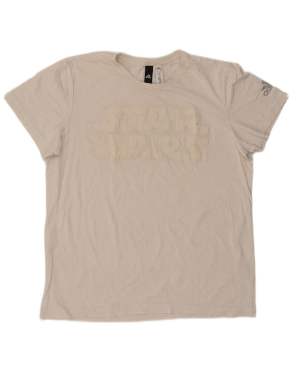 Adidas Mens Star Wars Graphic Camiseta Top Grande Algodão Branco