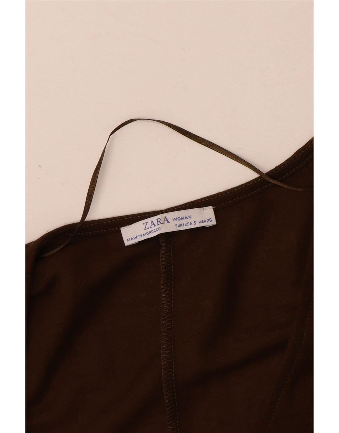 ZARA Macacão feminino de manga comprida UK 10 pequeno marrom viscose