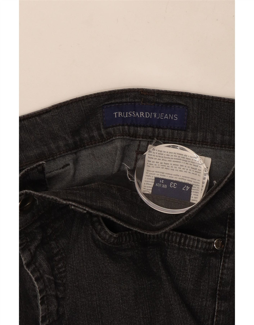 Jeans retos femininos TRUSSARDI W31 L27 cinza