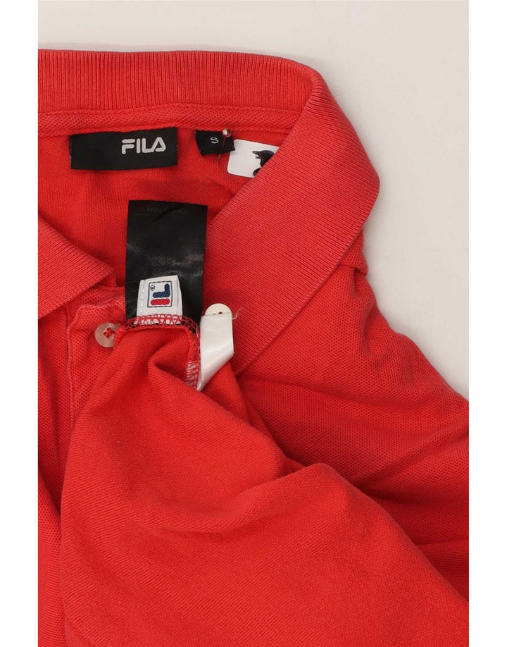 Fila Camisa Polo Masculina Pequena Algodão Vermelho