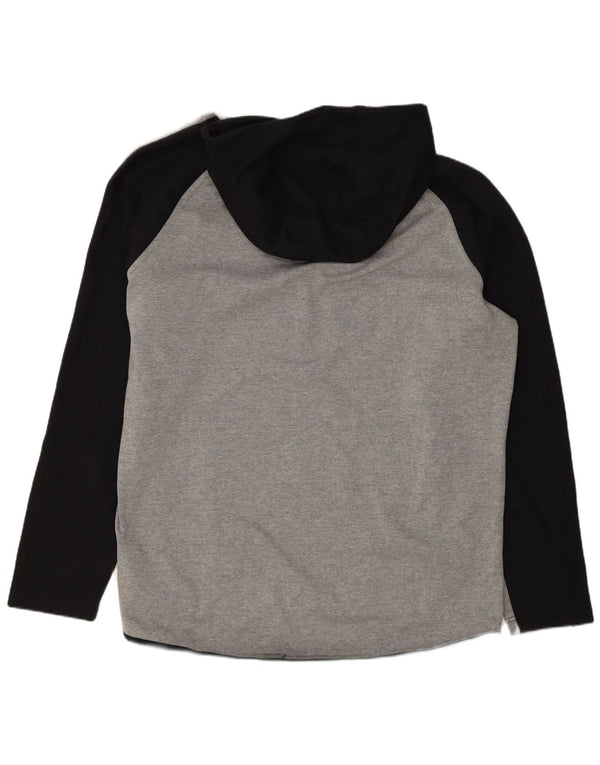 Nike masculino moletom com capuz XL cinza colorblock algodão