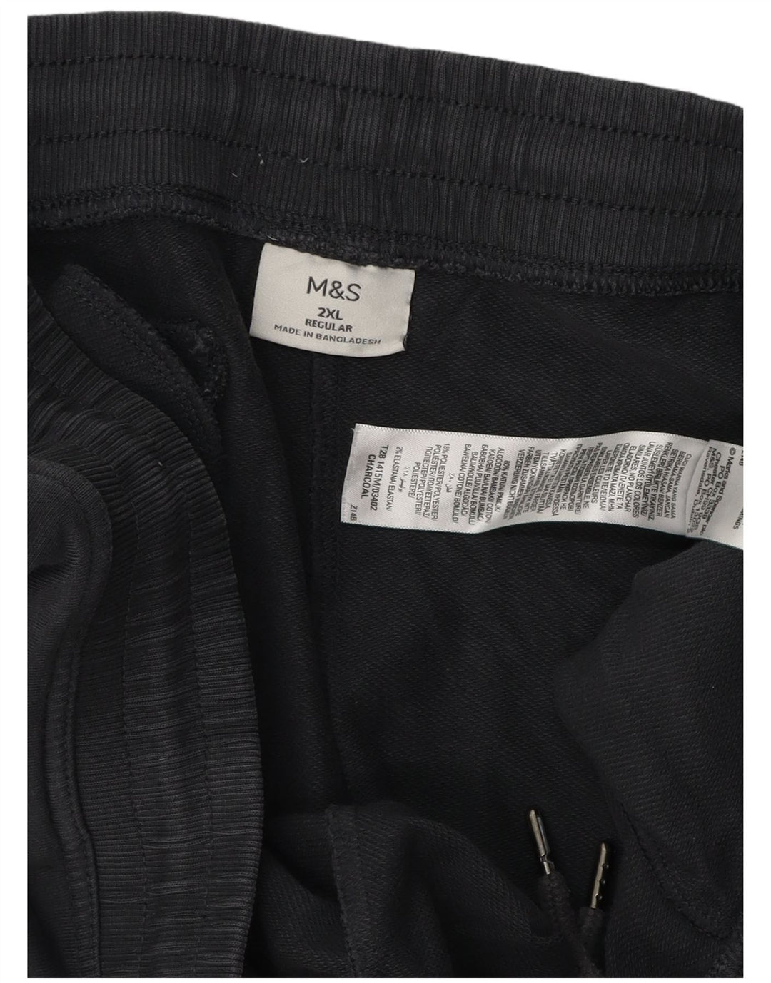 Calça de treino masculina regular Marks & Spencer 2XL algodão cinza