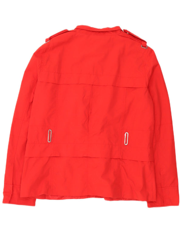 Jaqueta militar feminina Zara UK 18 XL algodão vermelho