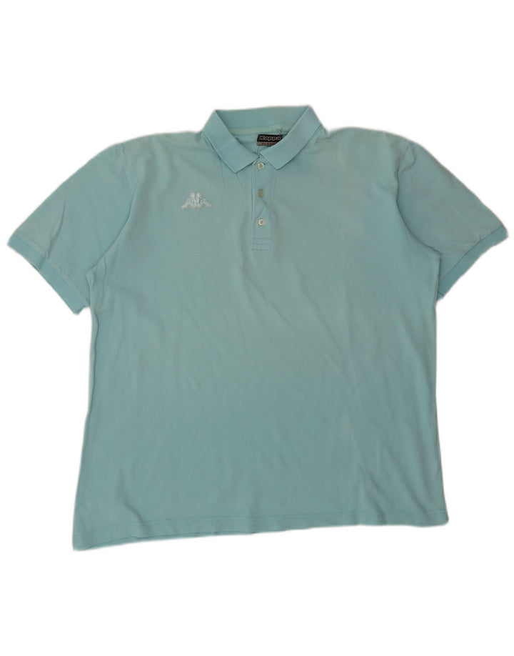 Camisa polo masculina Kappa XL algodão turquesa