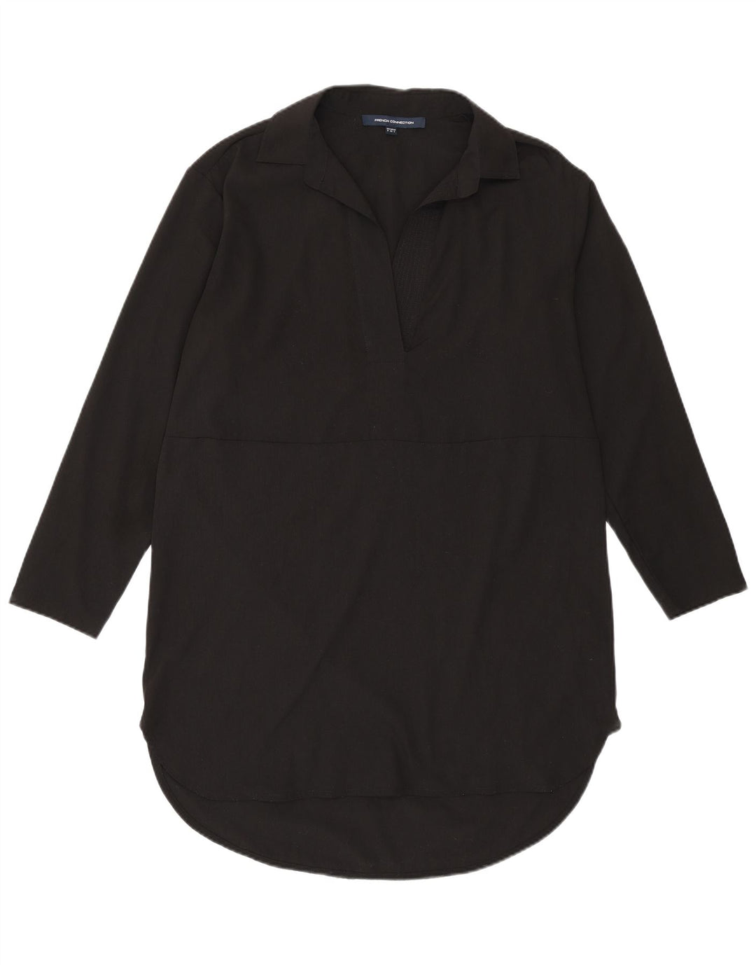 Camisa pulôver feminina Longline FRENCH CONNECTION Reino Unido 8 pequena preta