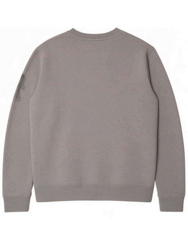 Superdry Mens Graphic Sweatshirt Jumper Large Grey Flecked Cotton