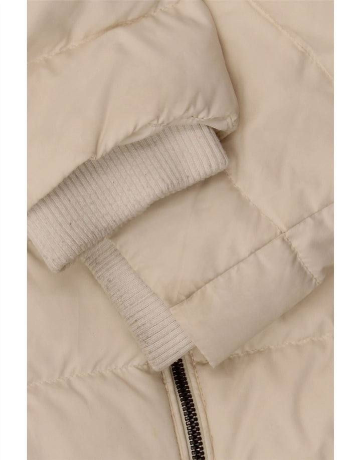 Jaqueta acolchoada masculina Tommy Hilfiger UK 36 pequena poliéster branco