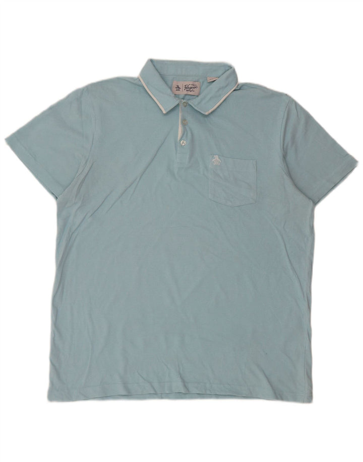 Camisa polo masculina Penguin XL algodão azul