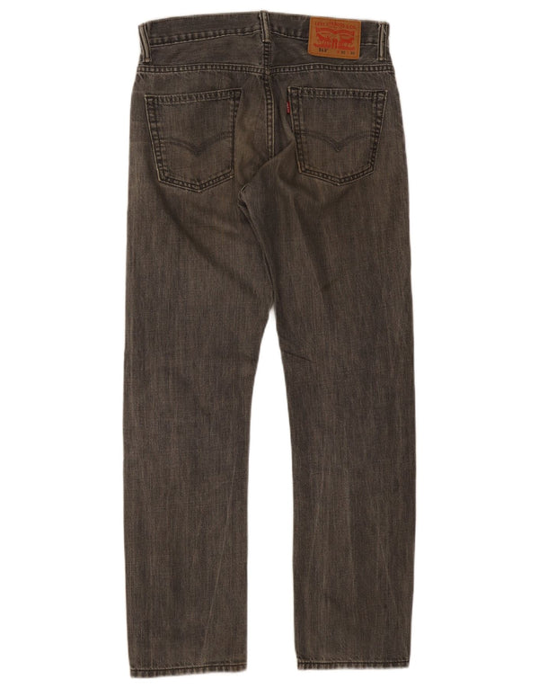 Levi's Masculino 513 Straight Jeans W30 L30 Cinza Algodão