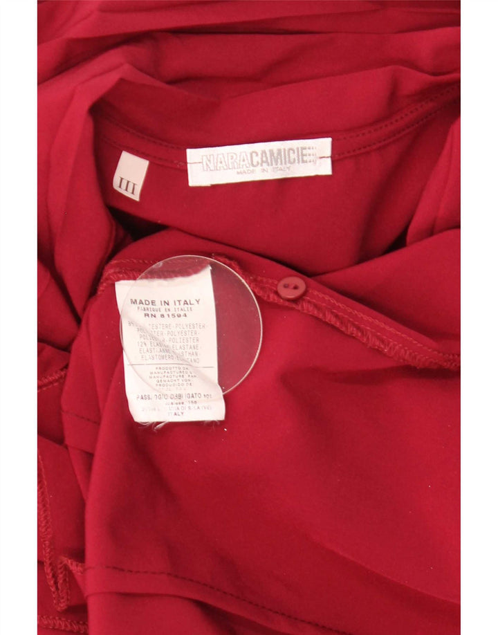 Blusa feminina Naracamicie UK 14 poliéster vermelho médio