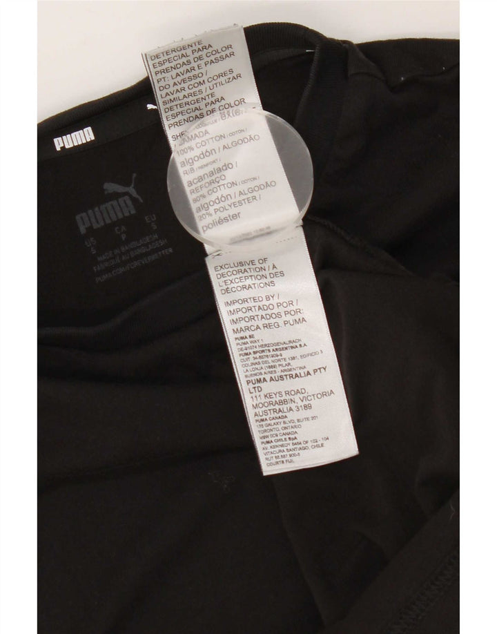 Puma Mens Colete Top Pequeno Algodão Preto