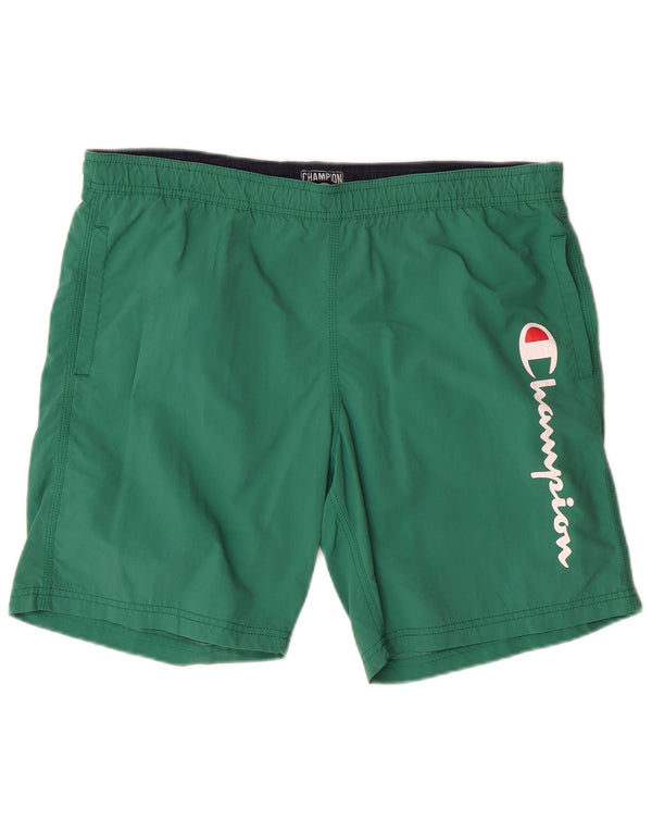 Shorts de natação masculino gráfico CHAMPION grande verde