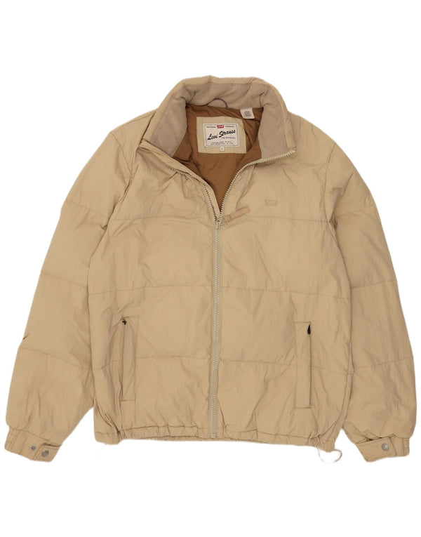 Jaqueta acolchoada masculina Levi's UK 38 poliamida bege médio