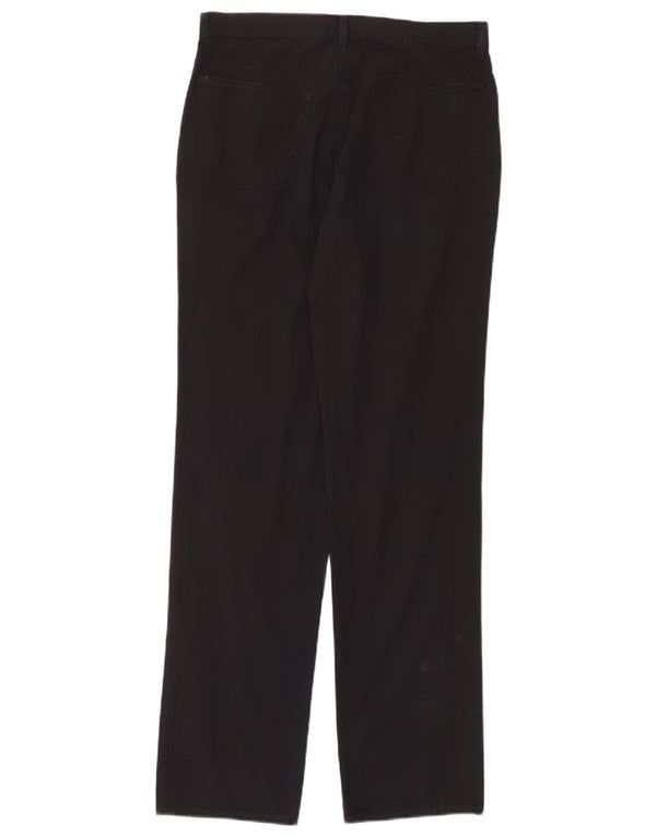 Trussardi Calça masculina reta casual IT 50 grande W32 L34 preta
