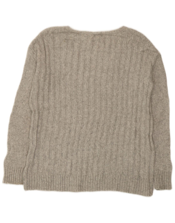 Suéter feminino Gap com decote em V grande UK 6 XS cinza