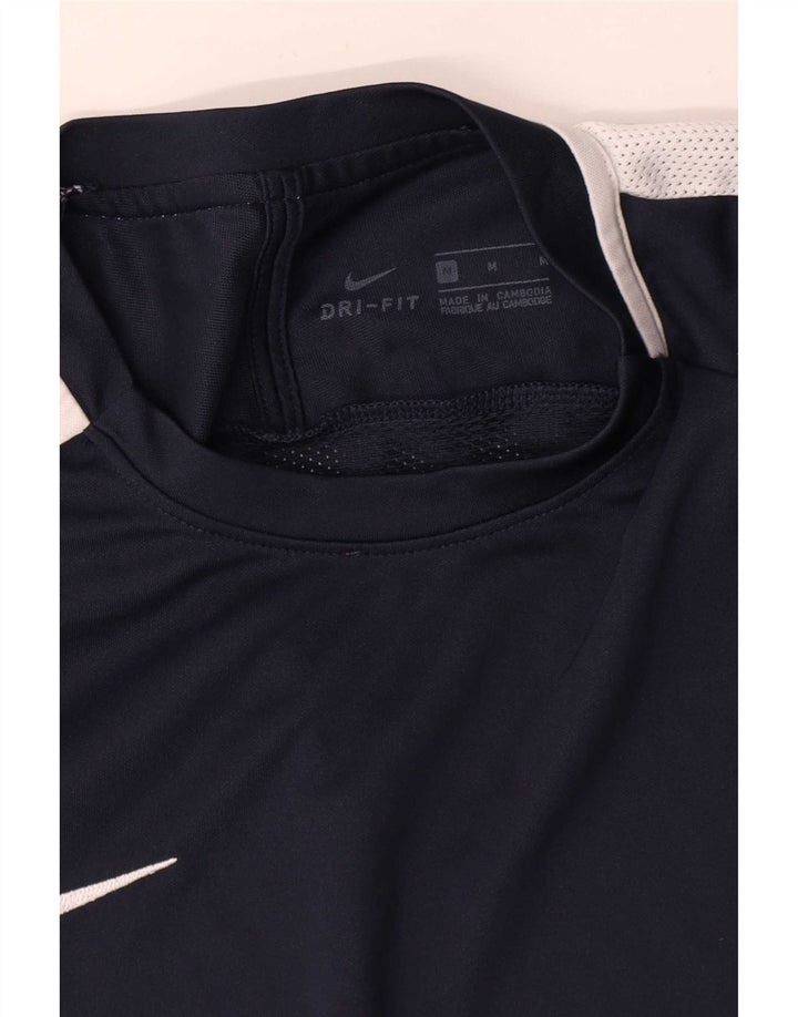 Camiseta masculina Nike Dri Fit Top pequeno bloco colorido azul marinho