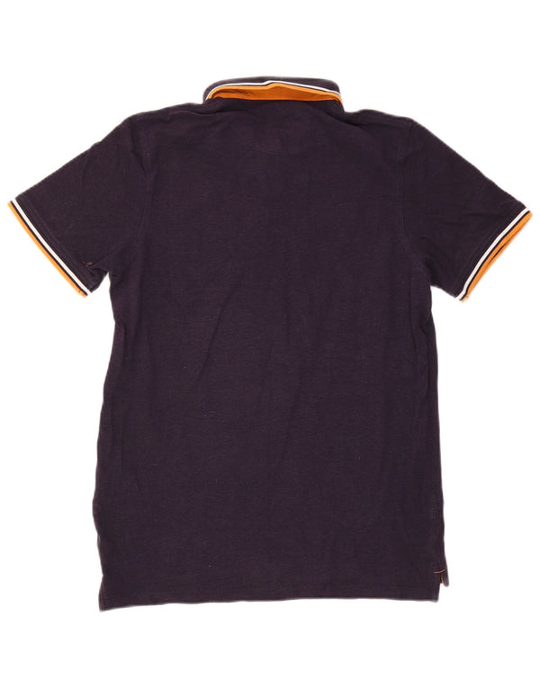 Camisa polo masculina Jack & Jones grande algodão listrado roxo
