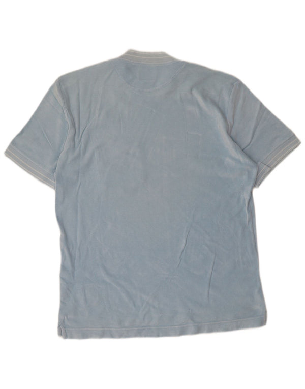 Camiseta masculina Gas Top grande algodão azul