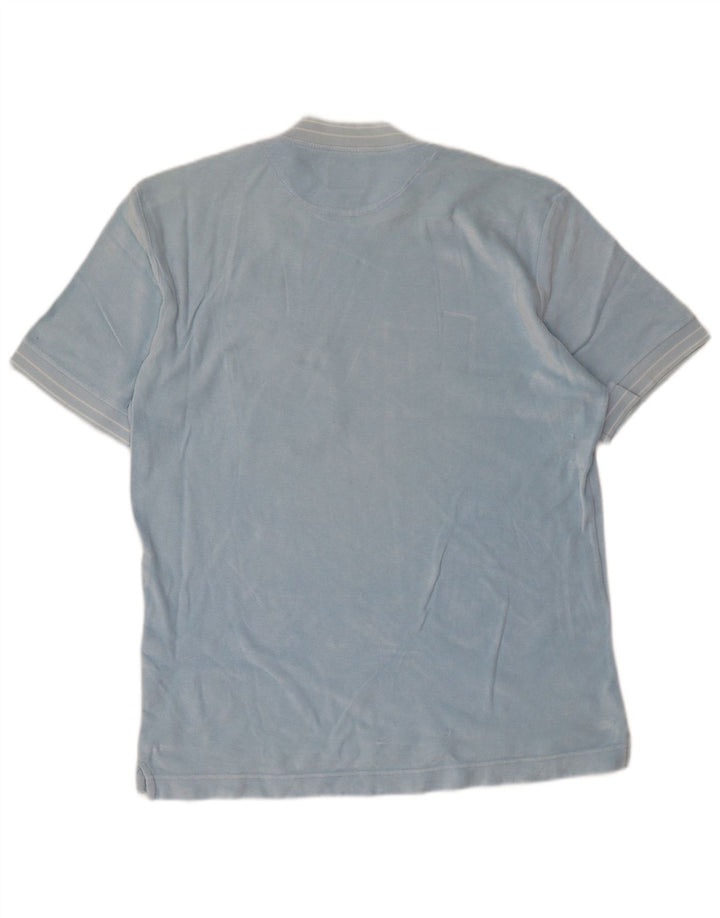 Camiseta masculina Gas Top grande algodão azul