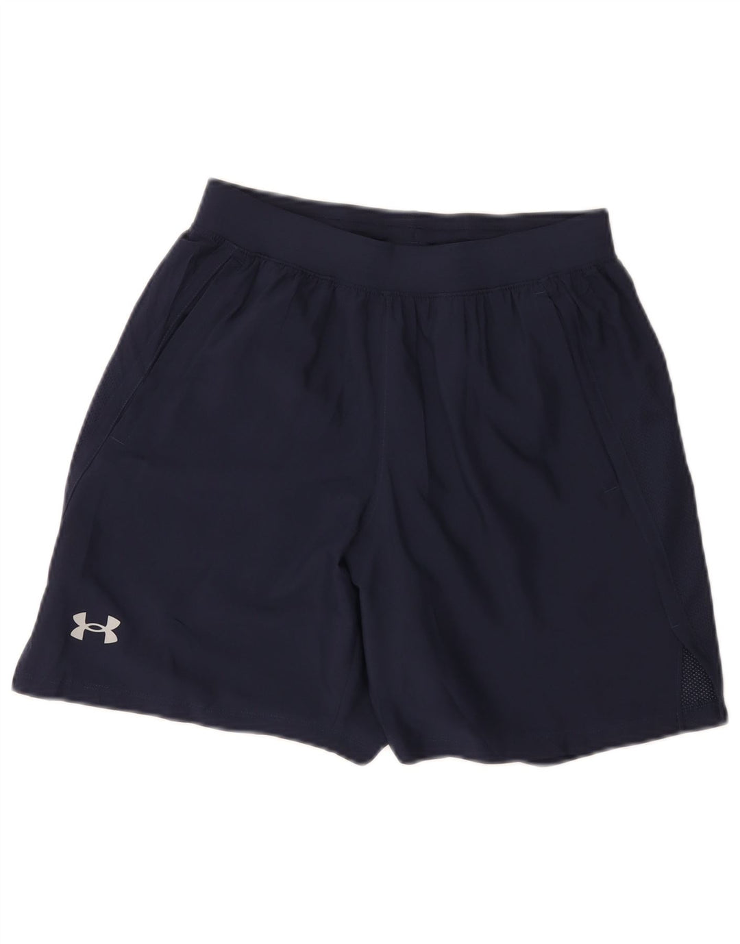 Shorts esportivos femininos Under Armour UK 10 poliéster azul marinho pequeno