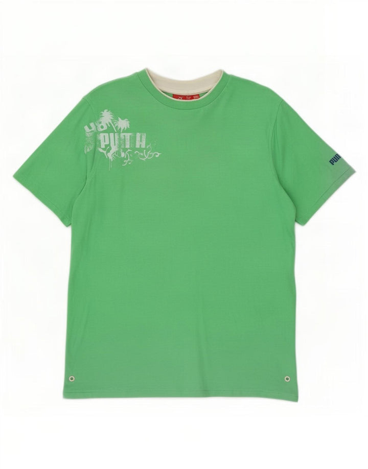 Puma Camiseta Masculina Graphic Top Pequeno Verde