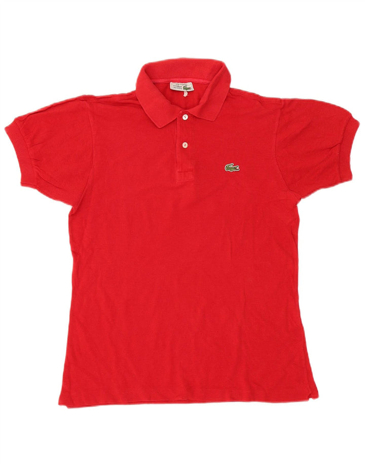 Camisa polo masculina Lacoste tamanho 3 pequeno algodão vermelho