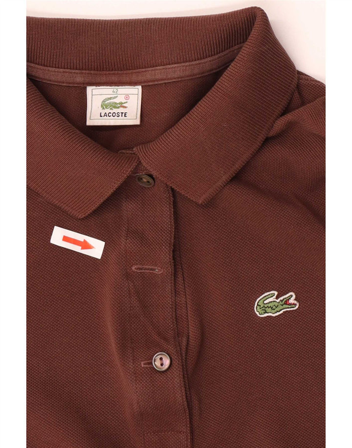 Camisa polo feminina Lacoste tamanho 42 grande marrom