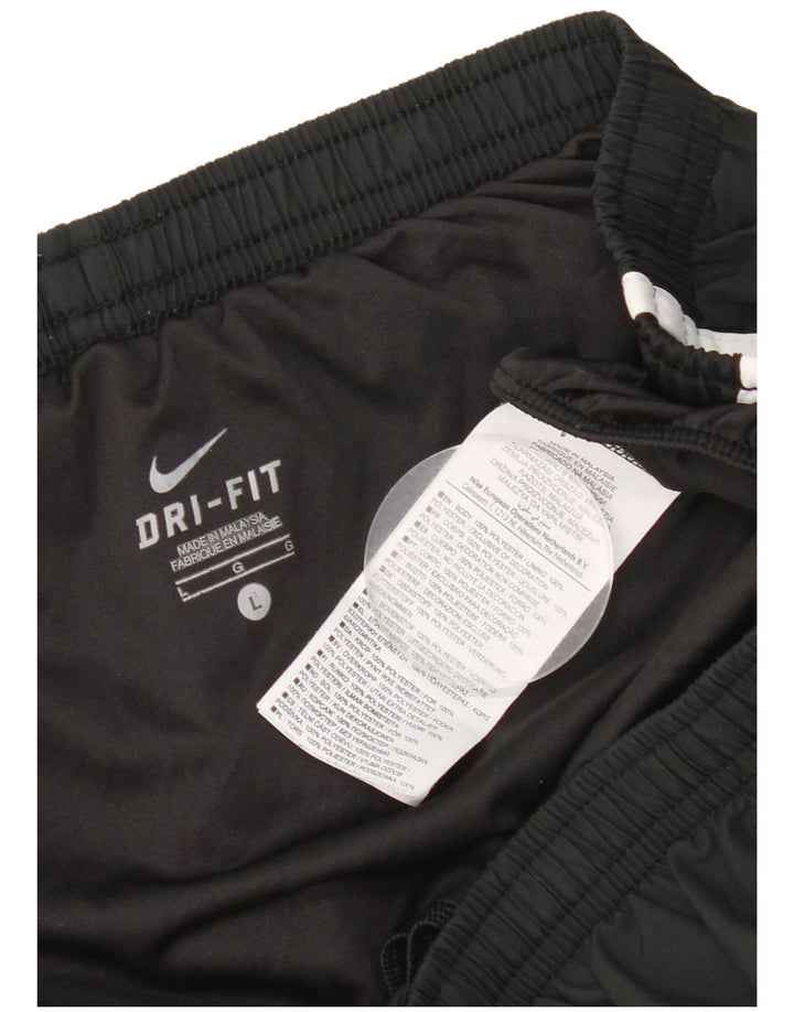 Shorts esportivos femininos Nike Dri Fit UK 14 grande poliéster preto