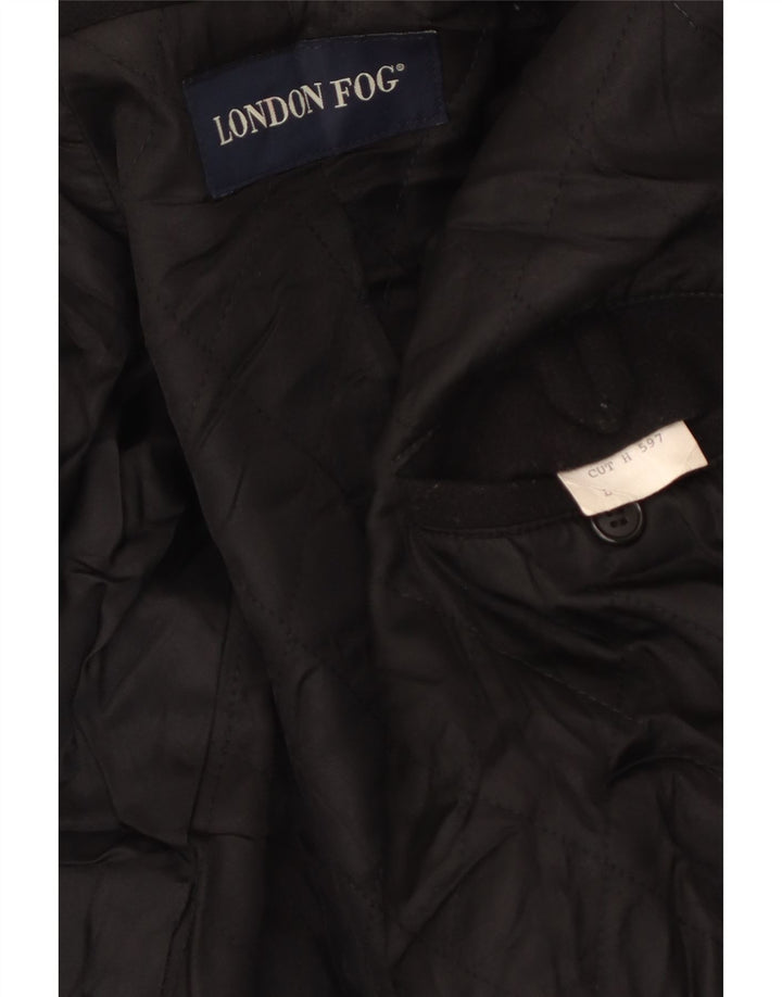 Sobretudo oversized masculino LONDON FOG UK 40 grande preto