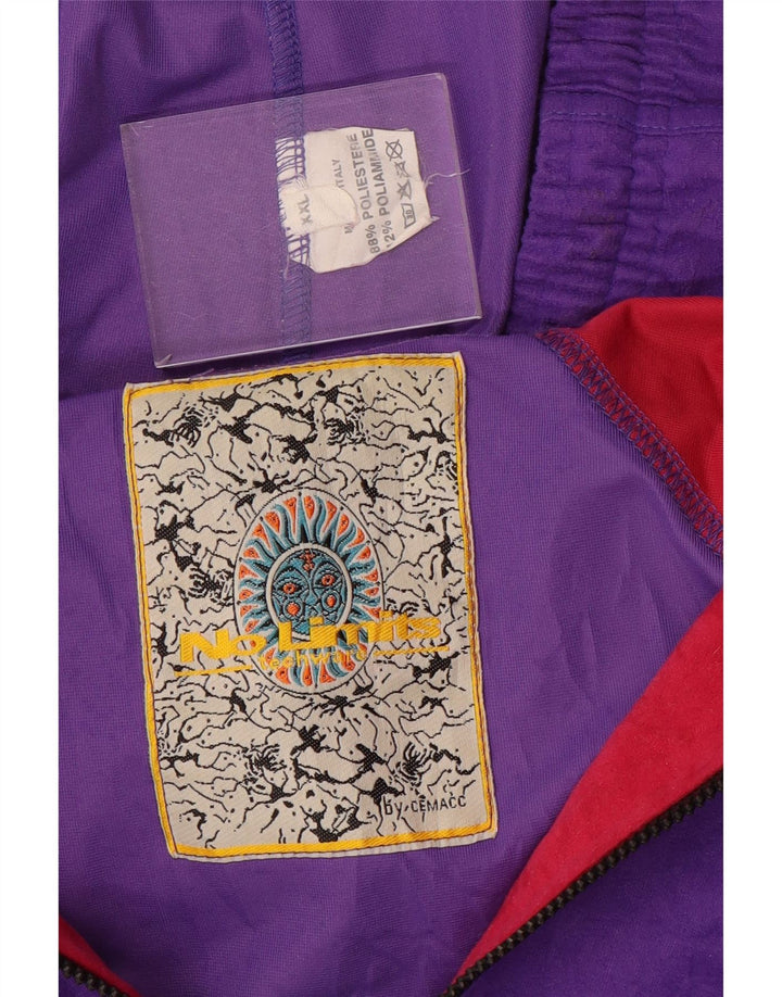 Pulôver com capuz masculino No Limits Fato de treino completo 2XL roxo Colourblock