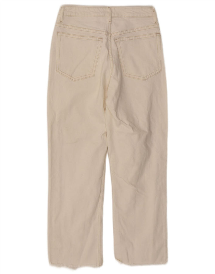 Jeans retos femininos Topshop W26 L24 algodão branco