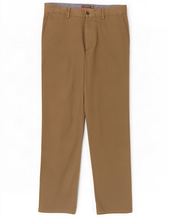 Calças Dockers masculinas retas Chino W32 L32 algodão bege