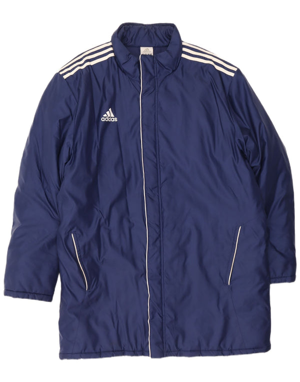 Casaco corta-vento masculino Adidas UK 50/52 2XL azul marinho nylon