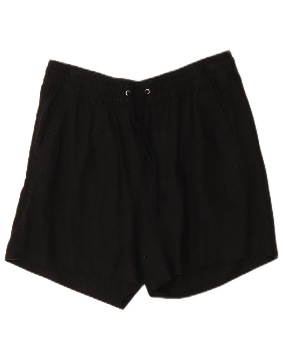 Shorts Chino Feminino Marks & Spencer Reino Unido 12 Médio W30 Linho Preto