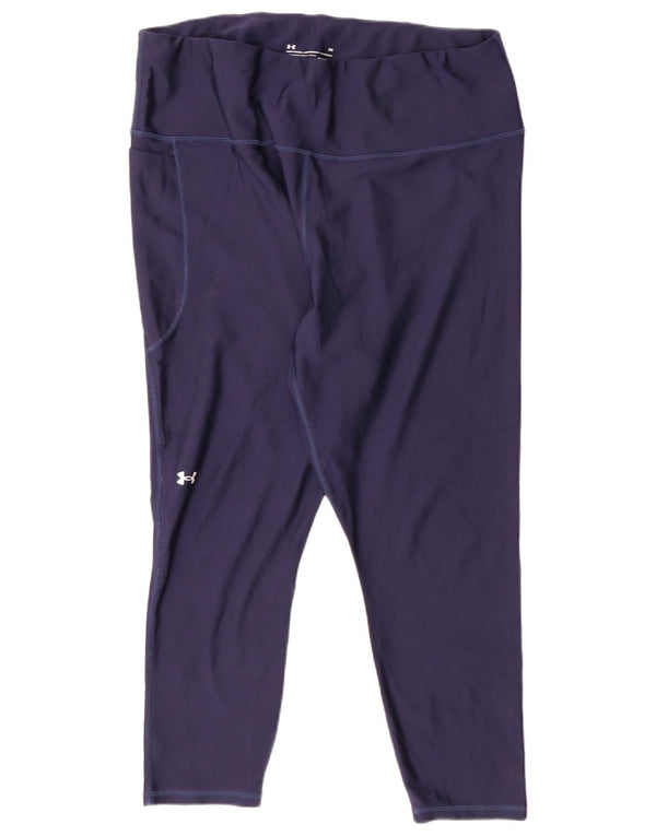 Under Armour Womens Compression Capri Leggings UK 20 2XL Azul Marinho Esportes