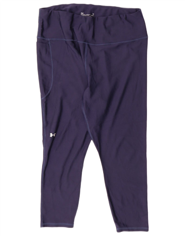 Under Armour Womens Compression Capri Leggings UK 20 2XL Azul Marinho Esportes