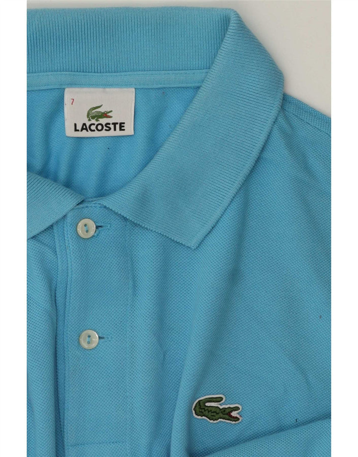 Camisa polo masculina Lacoste tamanho 7 2XL azul