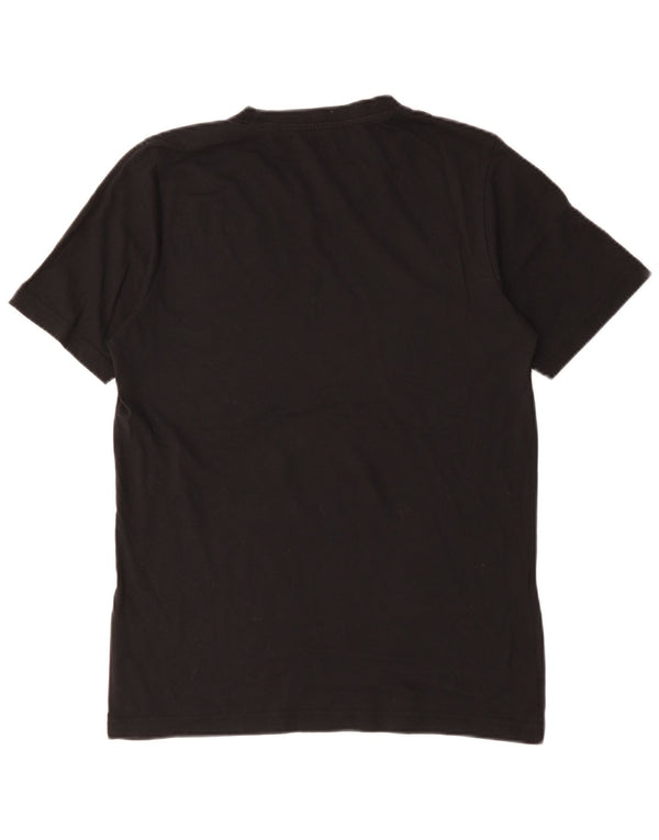 Adidas Mens Camiseta Top Pequeno Algodão Preto