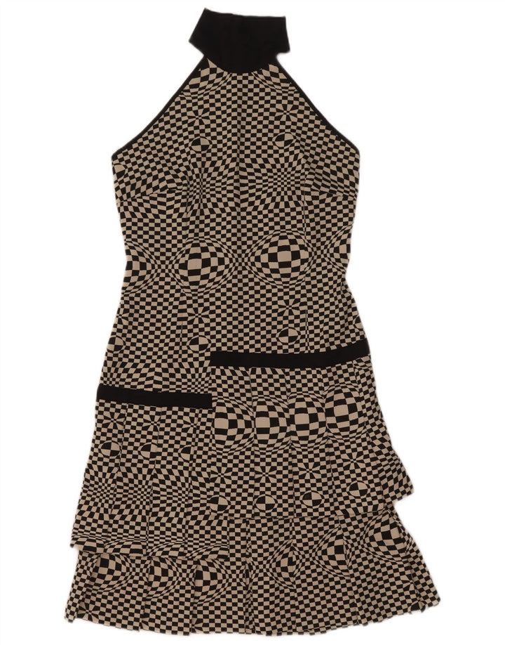 Vestido frente única feminino Flavio Castellani IT 44 médio preto geométrico