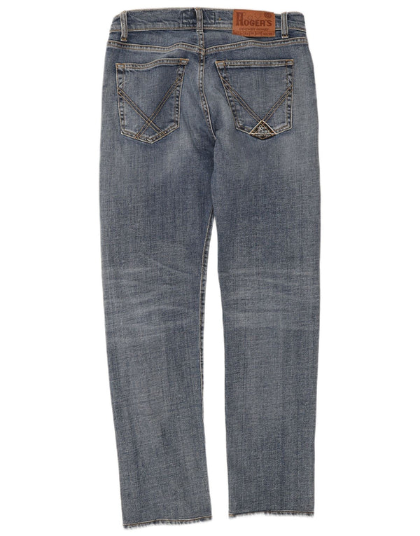 Calça jeans reta masculina Roy Rogers W34 L32 algodão azul