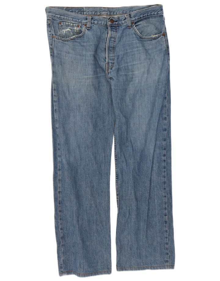 Levi's Masculino 501 Straight Jeans W38 L30 Azul Algodão