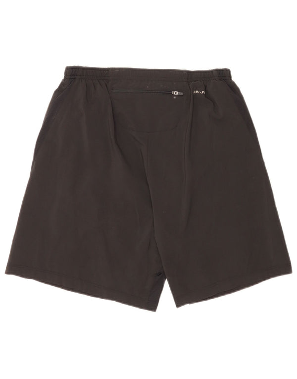 Shorts esportivos masculinos Nike médio preto poliéster
