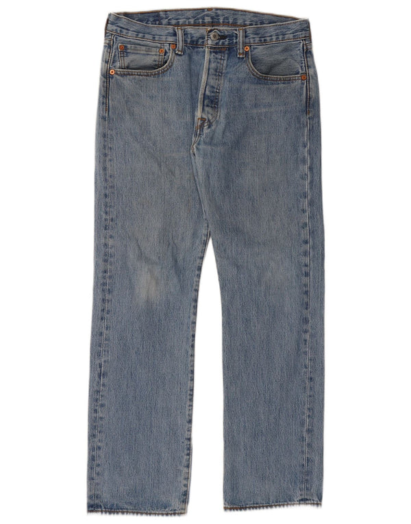 Levi's Masculino 501 Straight Jeans W32 L30 Azul Algodão