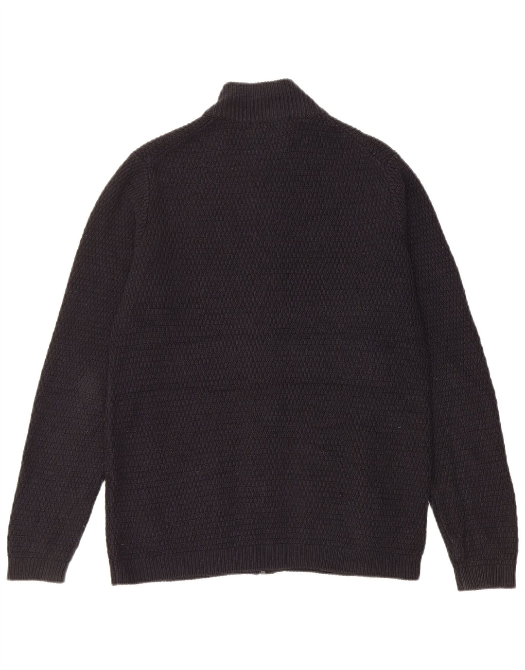 Suéter cardigã masculino Marks & Spencer pequeno azul marinho acrílico