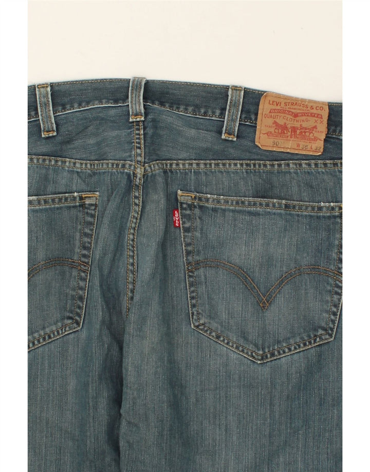 LEVI'S Masculino 501 Straight Jeans W38 L26 Azul Algodão