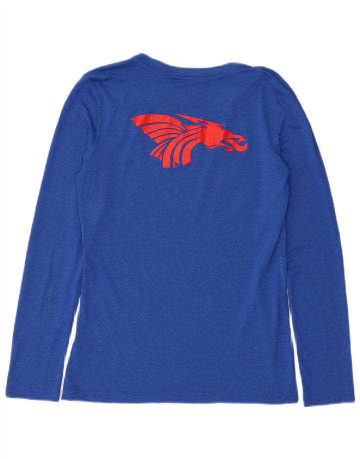 Nike Womens Hutchinson Graphic Top Manga Longa Reino Unido 10 Pequeno Azul Poliéster