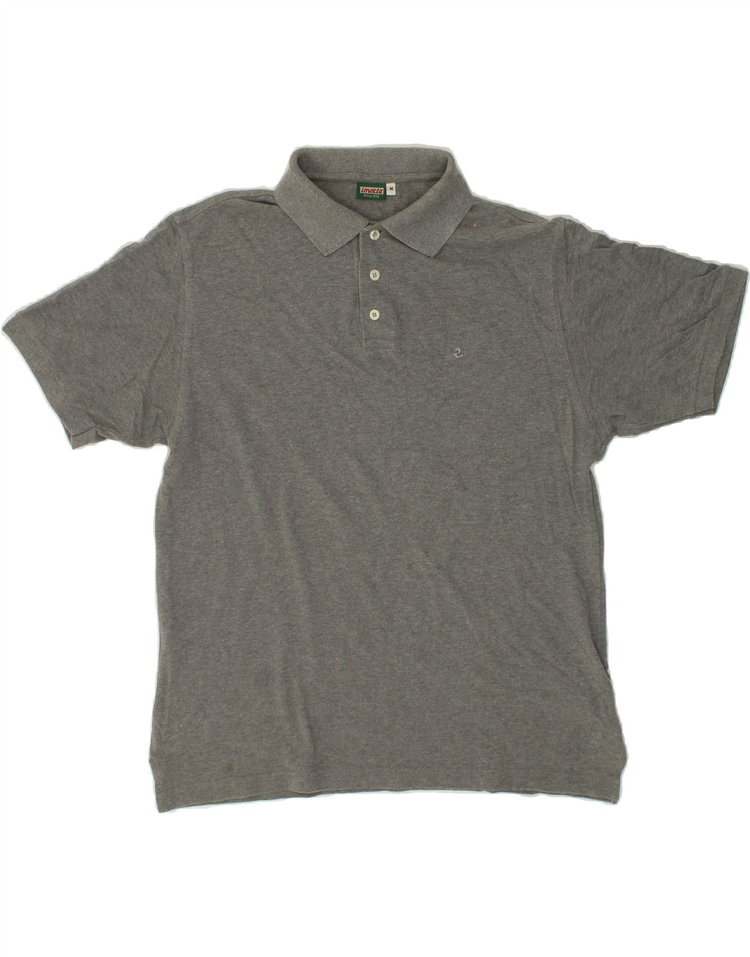 INVICTA Mens Polo Shirt Medium Grey Cotton Vintage Invicta and Second-Hand Invicta from Messina Hembry 