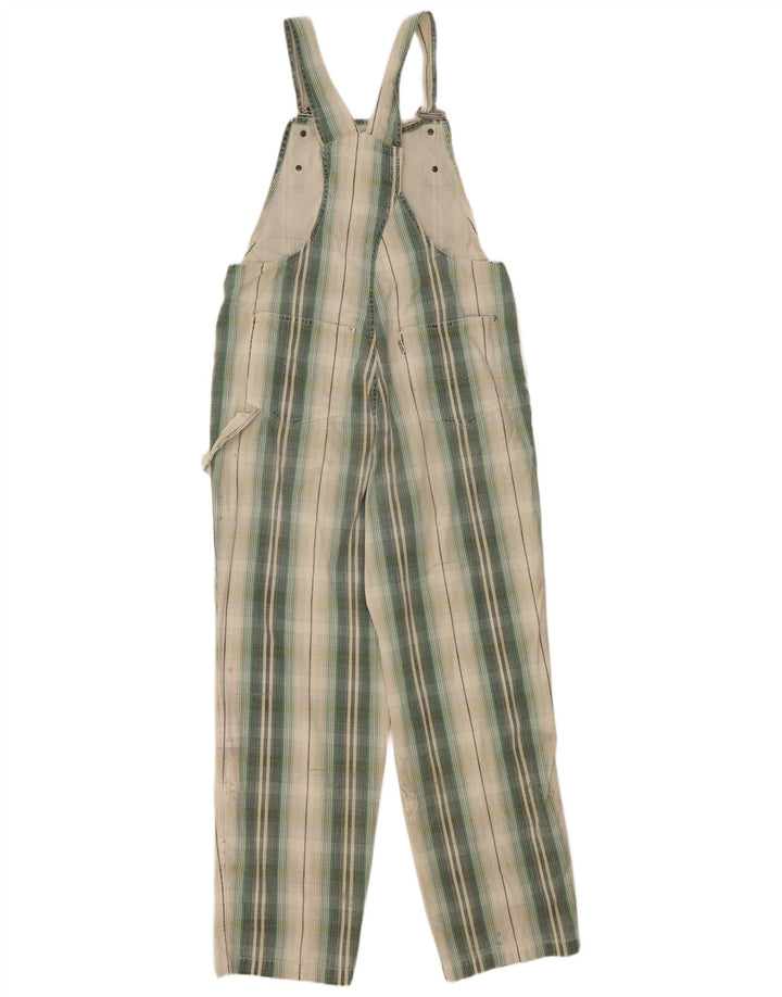 Calça macacão feminino S.Oliver médio W32 L29 algodão xadrez verde