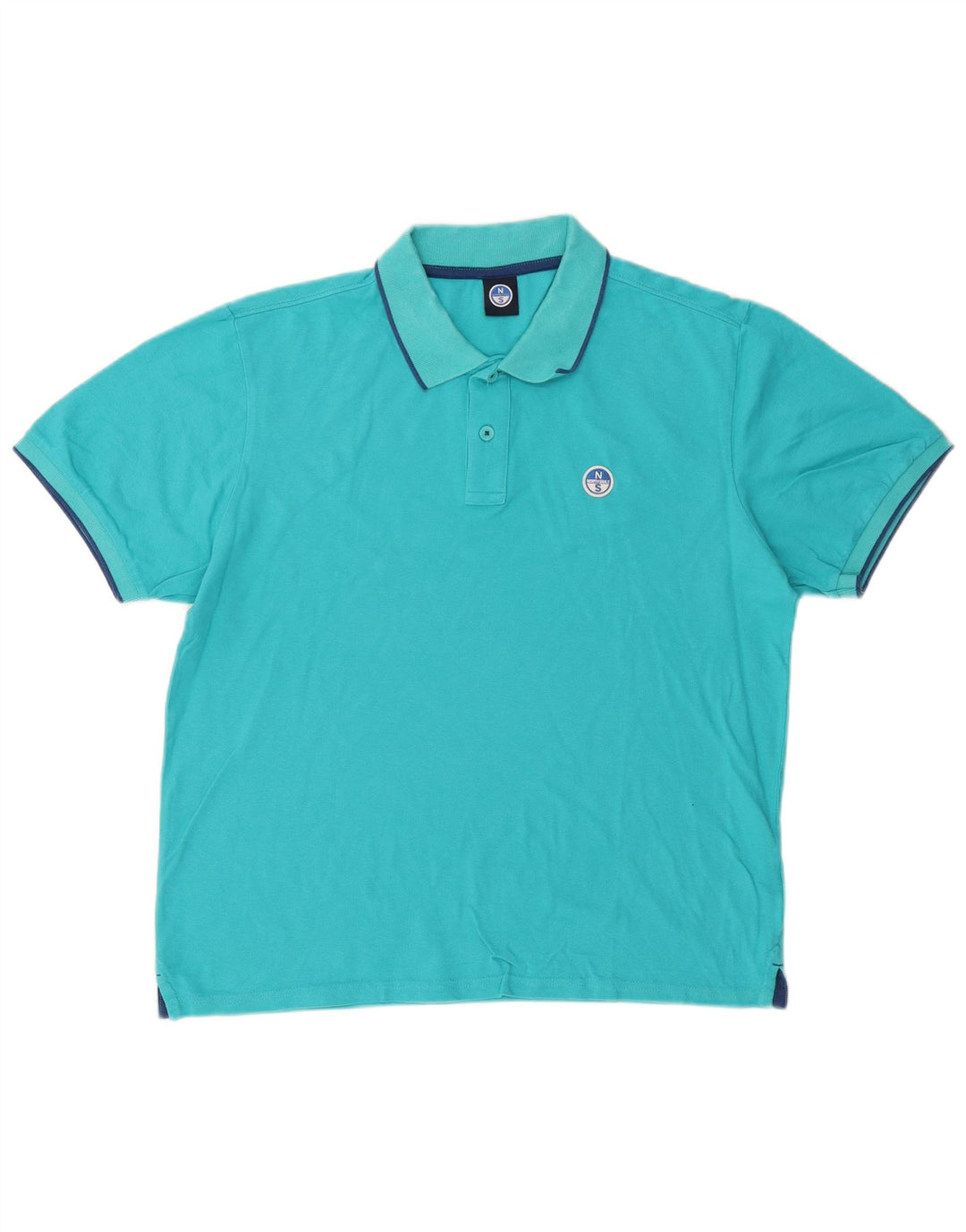 Camisa polo masculina North Sails grande algodão azul