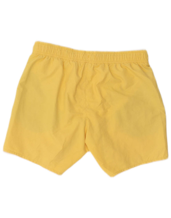 Shorts de natação feminino Lacoste UK 10 pequeno poliéster amarelo